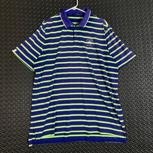 RLX Ralph Lauren 2017 U.S. Open Erin Hills Golf Polo Shirt XXL Blue Green Stripe